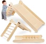 Mamabrum MAM202 Slide Kinderrutsche ab 3 Jahre - Klappbare Holzrutsche mit...