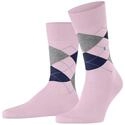 Burlington Herren Socken Manchester M So Baumwolle gemustert 1 Paar, Rosa Blossom