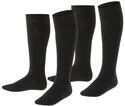 ESPRIT Unisex Kinder Kniestr&uuml;mpfe Foot Logo Multipack K Kh Baumwolle lang einfarbig