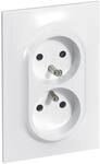 Legrand - Doppelsteckdose 2P+E 16A 1 komplette vorverkabelte Station Neptune - Wei&szlig;
