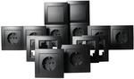 McPower Lichtschalter & Steckdosen Set Flair Standard | 20-teilig, matt schwarz...