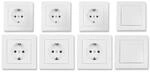 McPower Flair - Wand-Steckdosen und Schalter-Set I Einsteiger I 16-teilig I