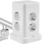 Echos - 12-in-1 Steckdosenturm Steckdosenleiste mit 3M Kabel Verteilersteckdose...