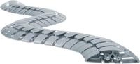 BACHMANN Kabelschlange PRO, Kabelf&uuml;hrung, 1m, Silber, 930.033 (Flexibler und