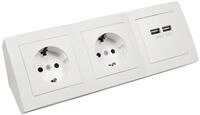 MC POWER Steckdosenblock Unterbausteckdosen | Flair | 2-Fach...