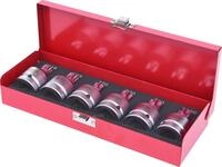 KS Tools 515.0010 3/4" Kraft-Bit-Stecknuss-Satz, 6-tlg., TX+Vielzahn, mit Bohrung