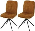 Mendler 2er-Set Esszimmerstuhl HWC-M68, K&uuml;chenstuhl Lehnstuhl, drehbar