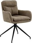 CLP Esszimmerstuhl drehbar Somers Stoff, 180&deg; schwenkbarer Sessel mit Armlehne...