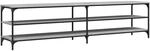 vidaXL TV Schrank, Fernsehschrank mit viel Stauraum, Lowboard f&uuml;r Fernseher