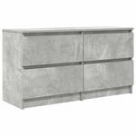vidaXL TV-Schrank Betongrau 100x35x54 cm Holzwerkstoff, TV-M&ouml;bel, TV-Board,