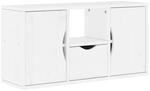 vidaXL TV-Schrank mit Schublade Wei&szlig; 79x24x40 cm Massivholz Kiefer, TV-M&ouml;bel,