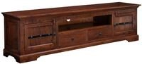 MASSIVMOEBEL24.DE | Oxford TV-Board Akazie 200x45x55, Farbe:Dunkelbraun...