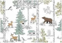 WallArena - Vlies Fototapete Kinderzimmer 250x175 cm Wald - Fototapeten Tapeten f&uuml;r