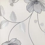 Erismann Cyrille 10338-10 Tapete, Blumenmuster, Grau/Silber, strukturiert