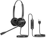 Fanvil HT302-U Doppelkopfh&ouml;rer, USB-Anschluss, ENC