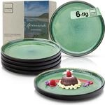 S&Auml;NGER Greenwich | Dessertteller 6-teilig, Steingut Teller Set 6 Personen,