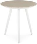 IDIMEX Beistelltisch Rosalia, Wei&szlig;/Beige - Kleiner Tisch mit runder Keramik-...