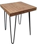 Spetebo Beistelltisch aus Ulmenholz - eckig / 40 cm - Massivholz Couchtisch mit...