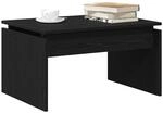 vidaXL Couchtisch Schwarz Eichen-Optik 68 x 50 x 38 cm Holzwerkstoff