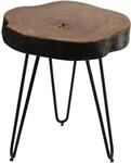 FineBuy Massivholz Sheesham Beistelltisch 35 x 35 cm Braun