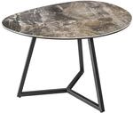 Riess Ambiente Moderner Couchtisch Marvelous 70cm Taupe schwarz Metall Marmor...