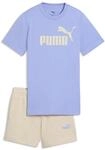 PUMA M&auml;dchen Essentials No.1 Logo T-Shirt und Shorts Set 128, Intense Lavender