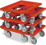 BRB 6X Logistikroller/Transportroller f&uuml;r Kisten 600x400 mm, Tragkraft 250 kg,...