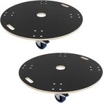 ECD Germany 2er Set Transportroller rund &Oslash; 87x14,5 cm, Rollbrett mit...