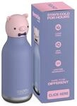 asobu Bestie Piggy Kids Bottle Stainless Steel Insulated Flip Straw BPA Free...