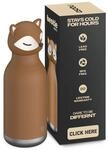 ASOBU Bestie Kindertrinkflasche mit Strohhalm &ndash; Isolierte Edelstahlflasche...