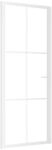 vidaXL Innent&uuml;r 83x201,5 cm Wei&szlig; ESG-Glas und Aluminium