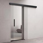 doporro Glasschiebet&uuml;r Komplettset Softclose 90 x 205cm | 15mm Wandabstand 