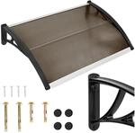 ZOLTA Gew&ouml;lbtes Vordach 150 &times; 80 cm aus Polycarbonat und Aluminium &ndash;...