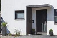 Gutta Rechteckvordach BS Plus 200 mit Seitenteil Links - Anthrazit und BK Standard