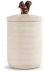 Sagaform Dose Ellen mit Eichh&ouml;rnchen aus Steingut, Farbe: Beige, Gr&ouml;&szlig;e: ca. 10 x