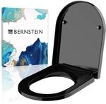 Bernstein WC-Sitz U1002 Schwarz gl&auml;nzend D-Form &ndash; Toilettensitz aus...