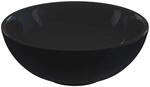 vidaXL Waschbecken Schwarz Gl&auml;nzend &Oslash;28x10 cm Keramik, Sp&uuml;lbecken,...