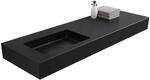 Wandwaschbecken BA8012 aus Mineralguss - 121 x 45 x 12 cm - Farbe w&auml;hlbar -