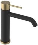 Sapho ULTRASAN Waschtischarmatur, Schwarz matt/Gold matt