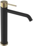 Sapho ULTRASAN Waschtischarmatur, Schwarz matt/Gold matt