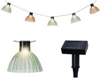 Lumineo LED Solar Lichterkette Lampenschirme gerillt 4,5m - Solarlichterkette...