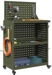 vidaXL Werkzeugwagen Olive Gr&uuml;n 65 x 35 x 111 cm Kaltgewalzter Stahl,