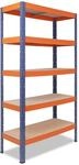 shelfplaza Pro 200x90x50 cm Schwerlastregal in blau-orange mit 5 B&ouml;den und 200...