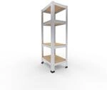 shelfplaza Home 100x30x40 cm Schwerlastregal in verzinkt mit 4 B&ouml;den und 175 kg