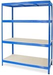 BRB Gro&szlig;fachregal, Stecksystem, 4 B&ouml;den, TRG 350 kg/Ebene, HxBxT...