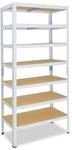 shelfplaza Home 230x70x45 cm Schwerlastregal in wei&szlig; mit 7 B&ouml;den und 125 kg