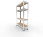 shelfplaza Home 100x23x60 cm Schwerlastregal in verzinkt mit 4 B&ouml;den und 175 kg