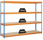 PROREGAL Weitspannregal Wood Yeti Four | HxBxT 200x150x60cm | Fachlast 400kg 