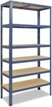 shelfplaza Home 200x80x30 cm Schwerlastregal in blau mit 6 B&ouml;den und 145 kg...