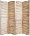 Homestyle4u Paravent 4-teilig Holz Lamellen Raumteiler Vintage 170 cm...